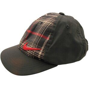 Womens Nike Golf Plaid Hat Cap Gray Blue Pink Baseball Athletic Adjustable OSFM